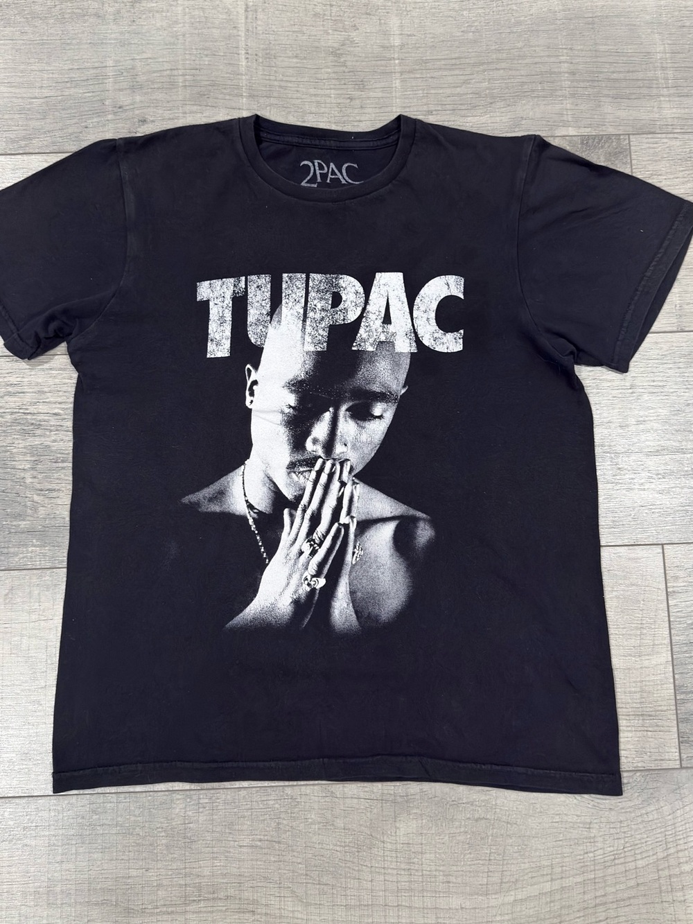 2Pac Men’s Black Graphic T-Shirt Size Small Tupac Shakur Hip Hop Rap Tee